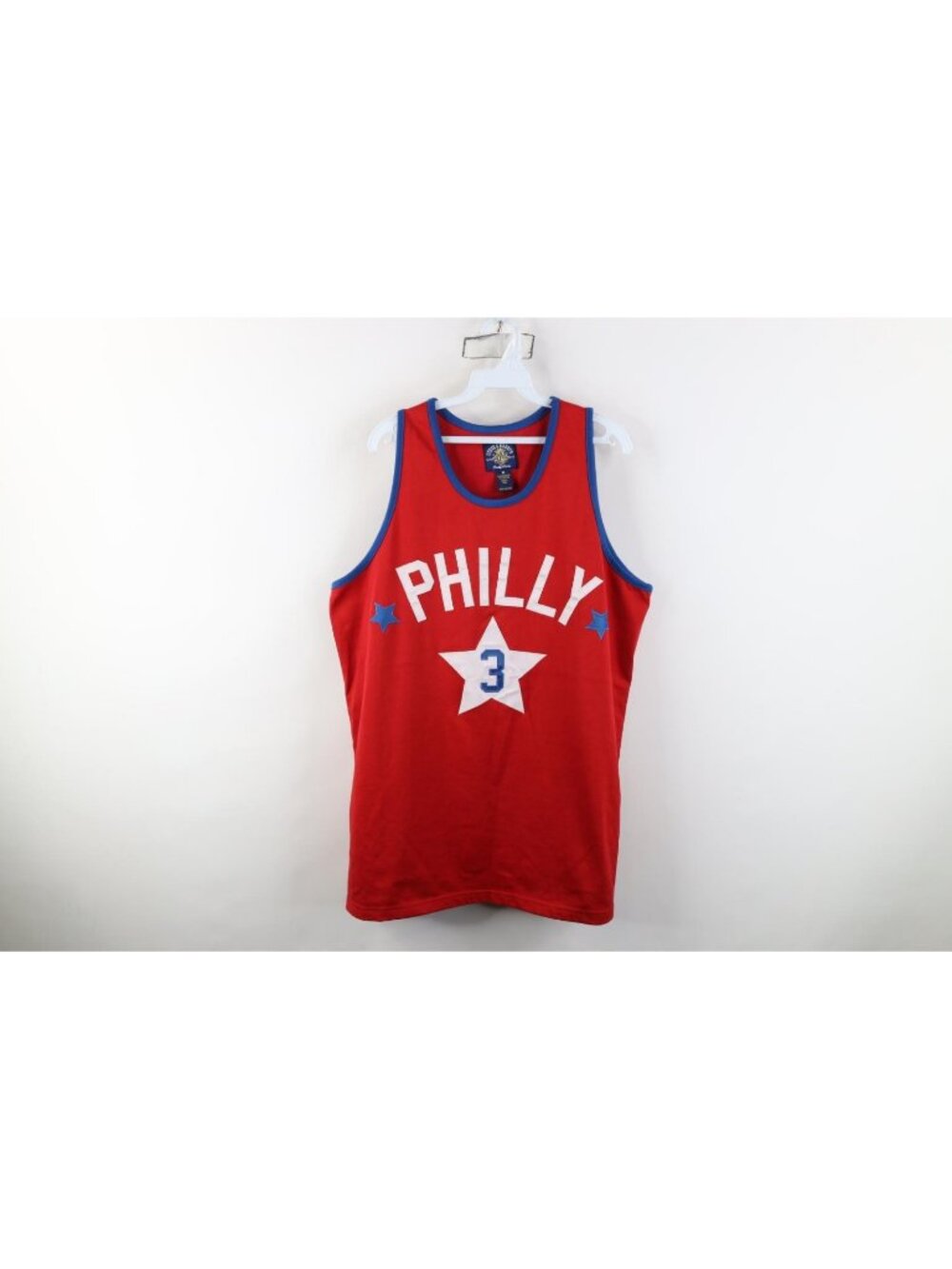 Vtg Y2K Mens Medium Allen Iverson Philadelphia 76ers Basketball Jersey Red #3